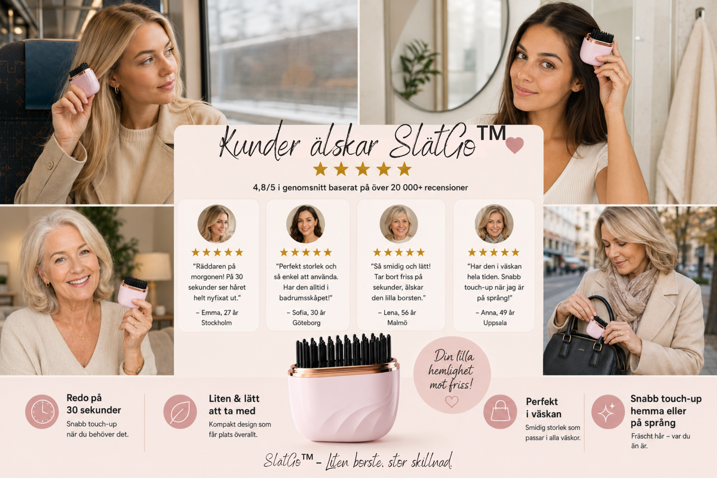SlätGo™ – Sladdlös miniborste för snabba touch-ups