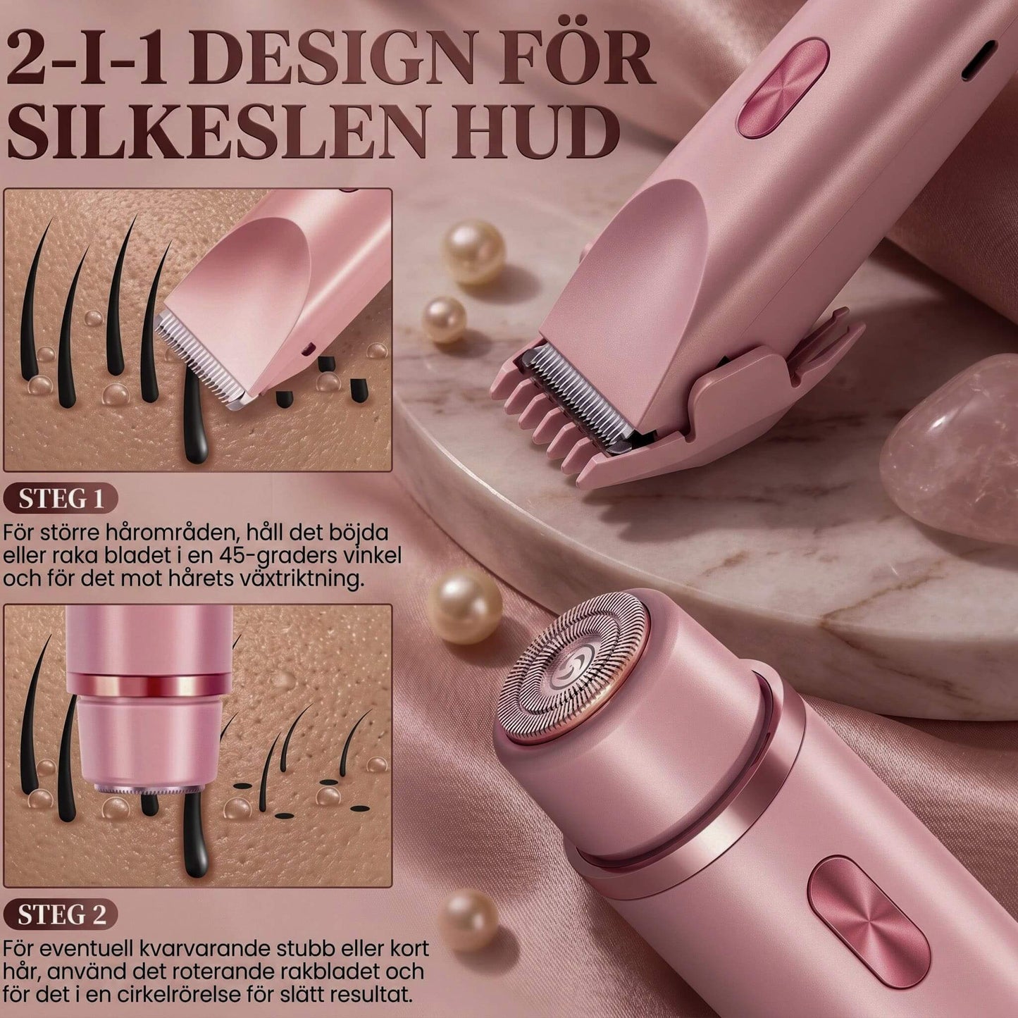Silkeslen™ – 2-i-1 Rakapparat & Bikinitrimmer