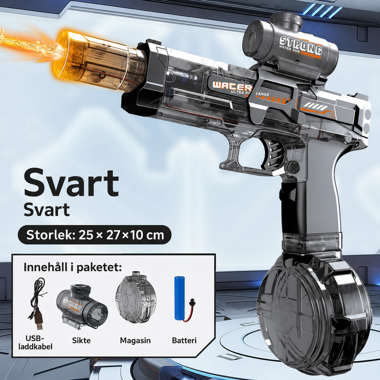 AquaStorm™ – Uppladdningsbar Elektrisk Vattenblaster