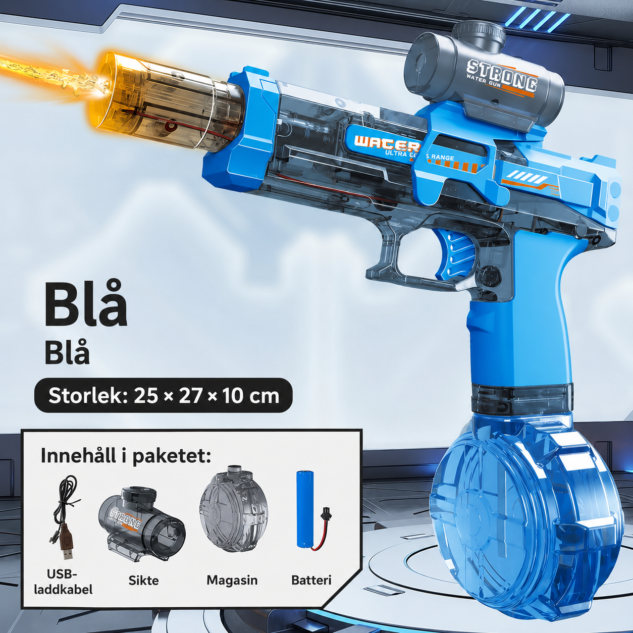 AquaStorm™ – Uppladdningsbar Elektrisk Vattenblaster