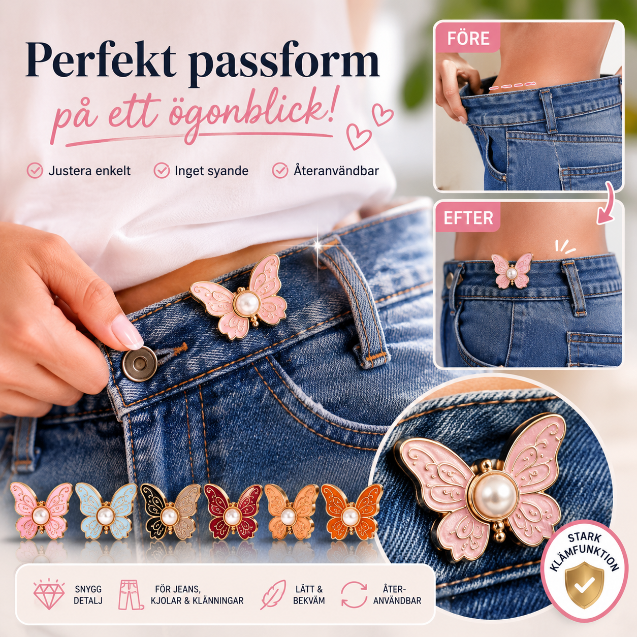 MidjeClip™ | Perfekt passform utan sömnad