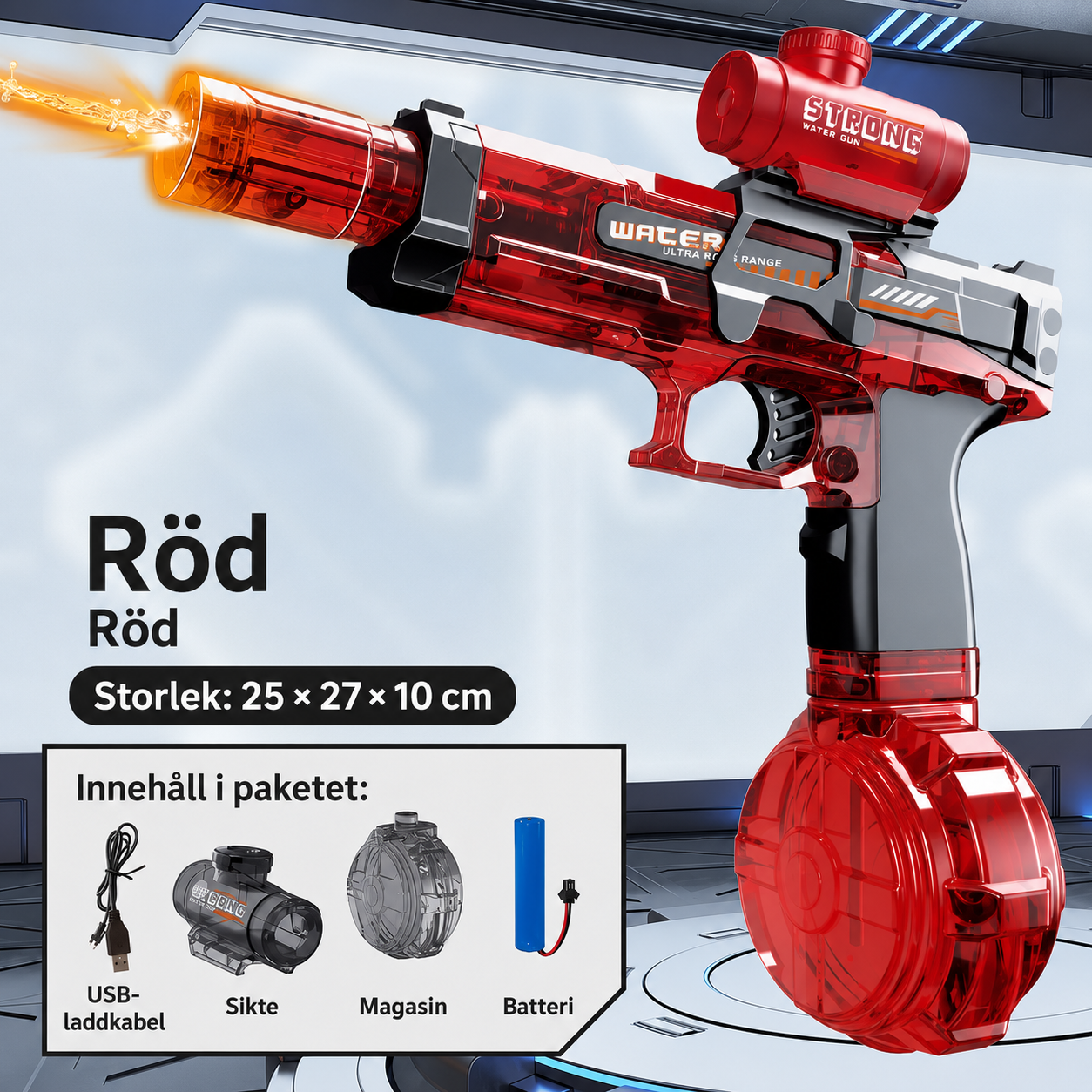 AquaStorm™ – Uppladdningsbar Elektrisk Vattenblaster
