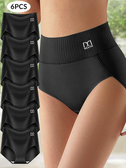 SoftForm™ | 6-pack Andningsbara och Bekväma Höga Midjetrosor med Magstöd