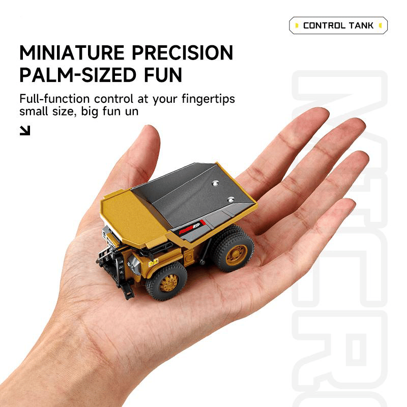 NordBygg Motion™ 1:64 Premium Mini RC Byggset i Metall – Gaffeltruck, Grävmaskin & Tipptruck