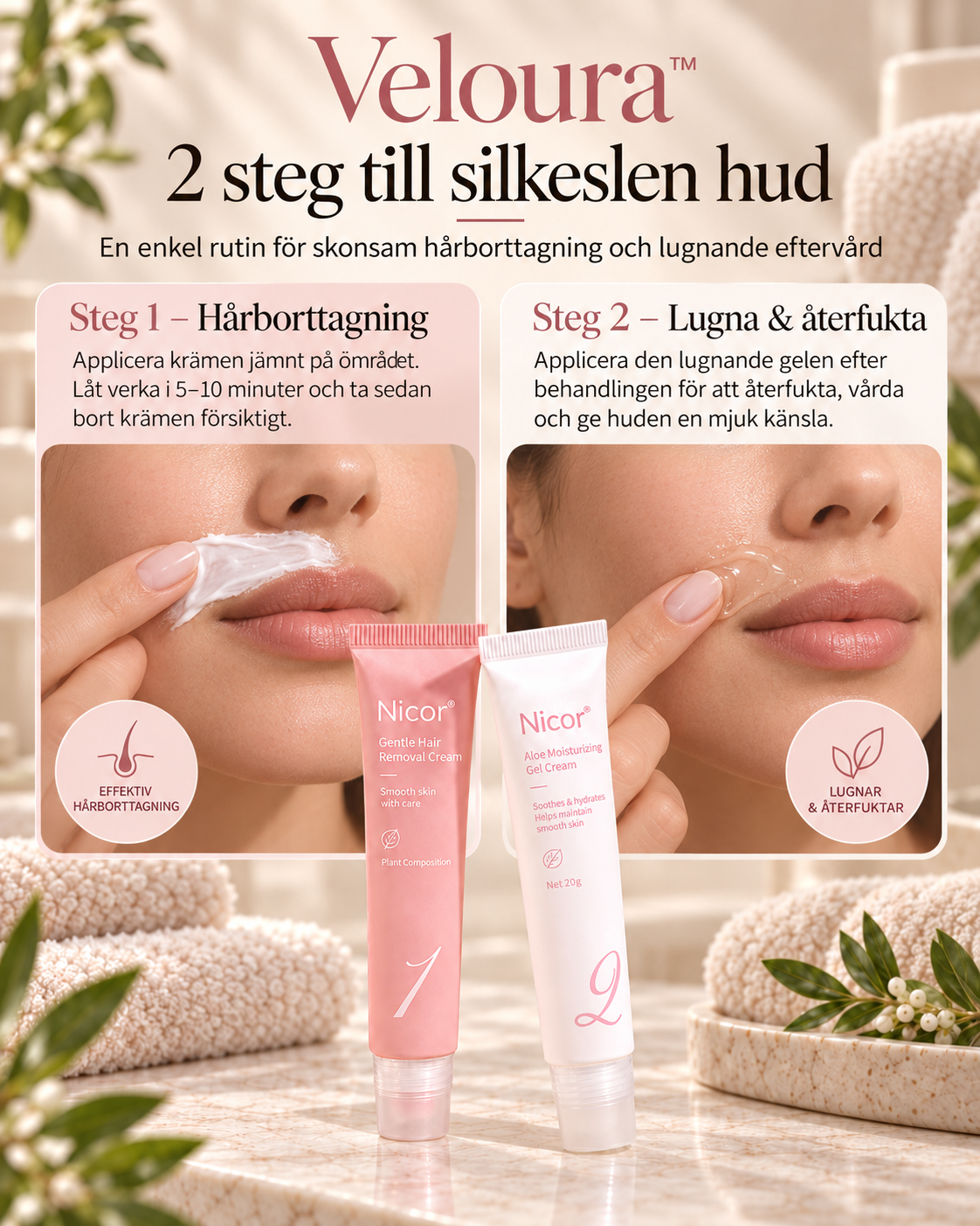 Veloura™ | Skonsam hårborttagning för silkeslen hud