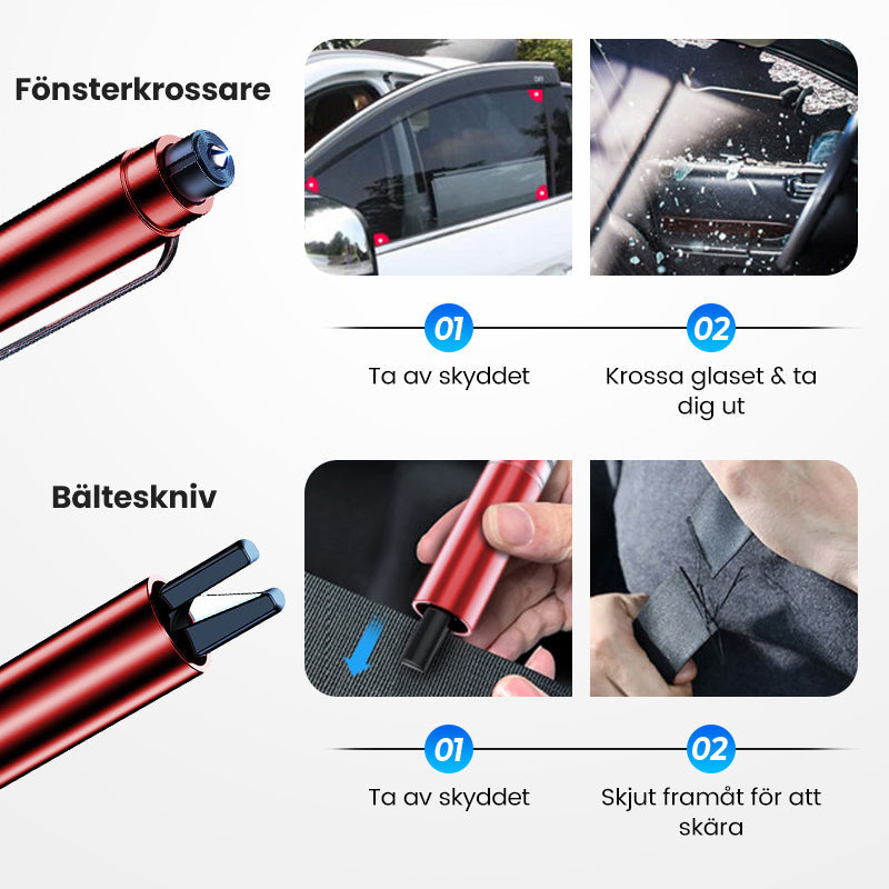 EscapePro™ 2-i-1 Fönsterkrossare & Bältesklippare