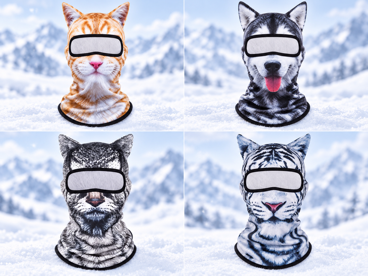 Vintervild™ – 3D Skidmask med Djuransikte