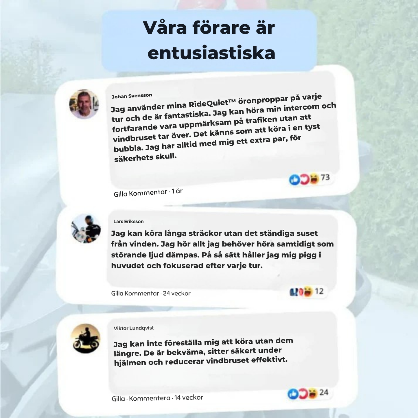 RideQuiet™ | Mindre vindljud, bättre fokus