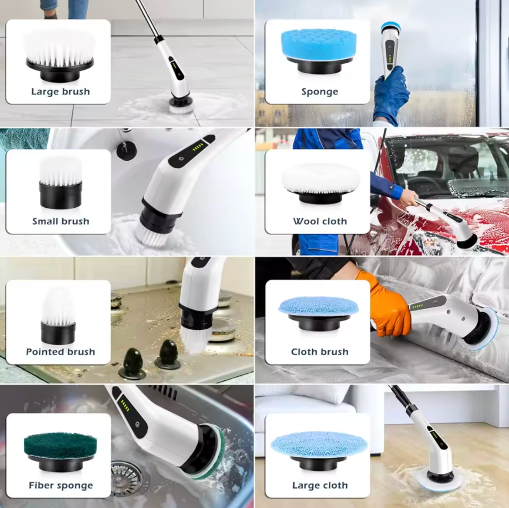 PowerScrub 9™ – 9-i-1 Elektrisk Rengöringsborste