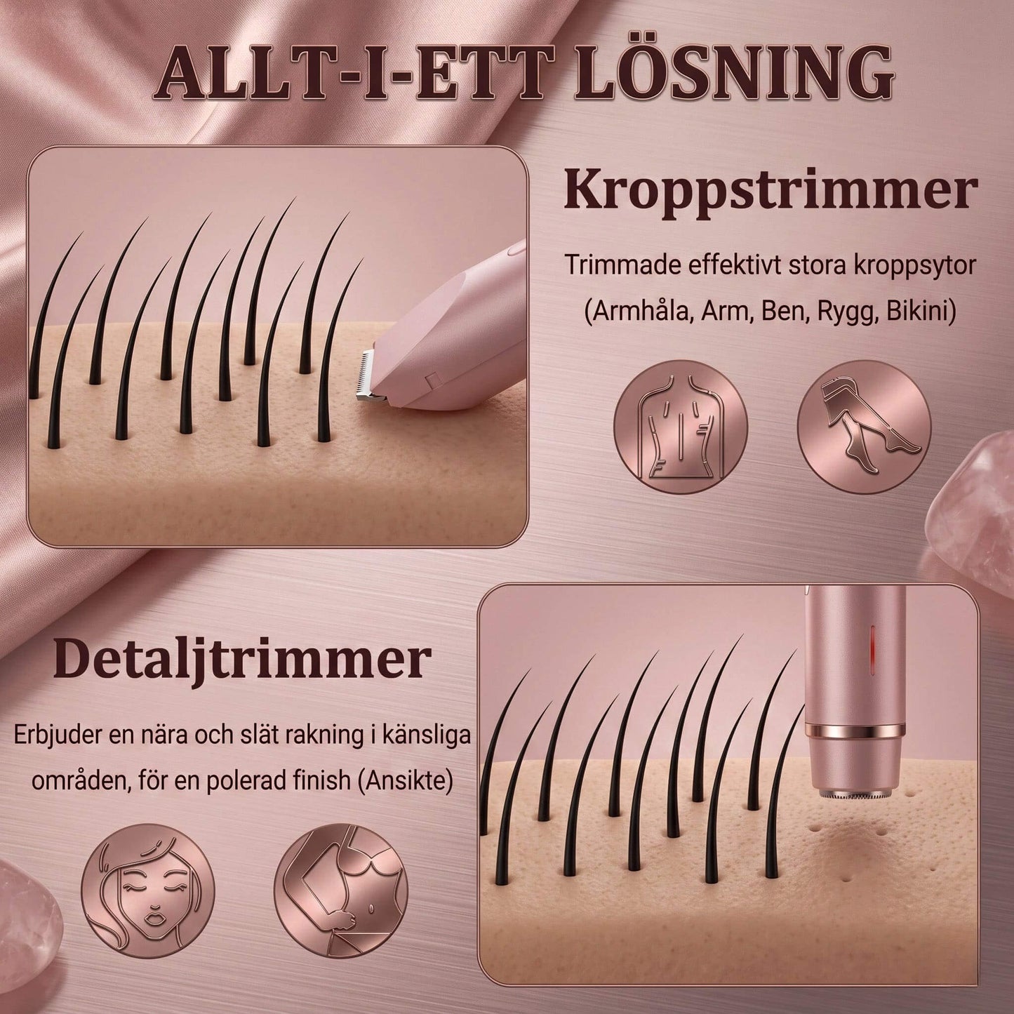 Silkeslen™ – 2-i-1 Rakapparat & Bikinitrimmer