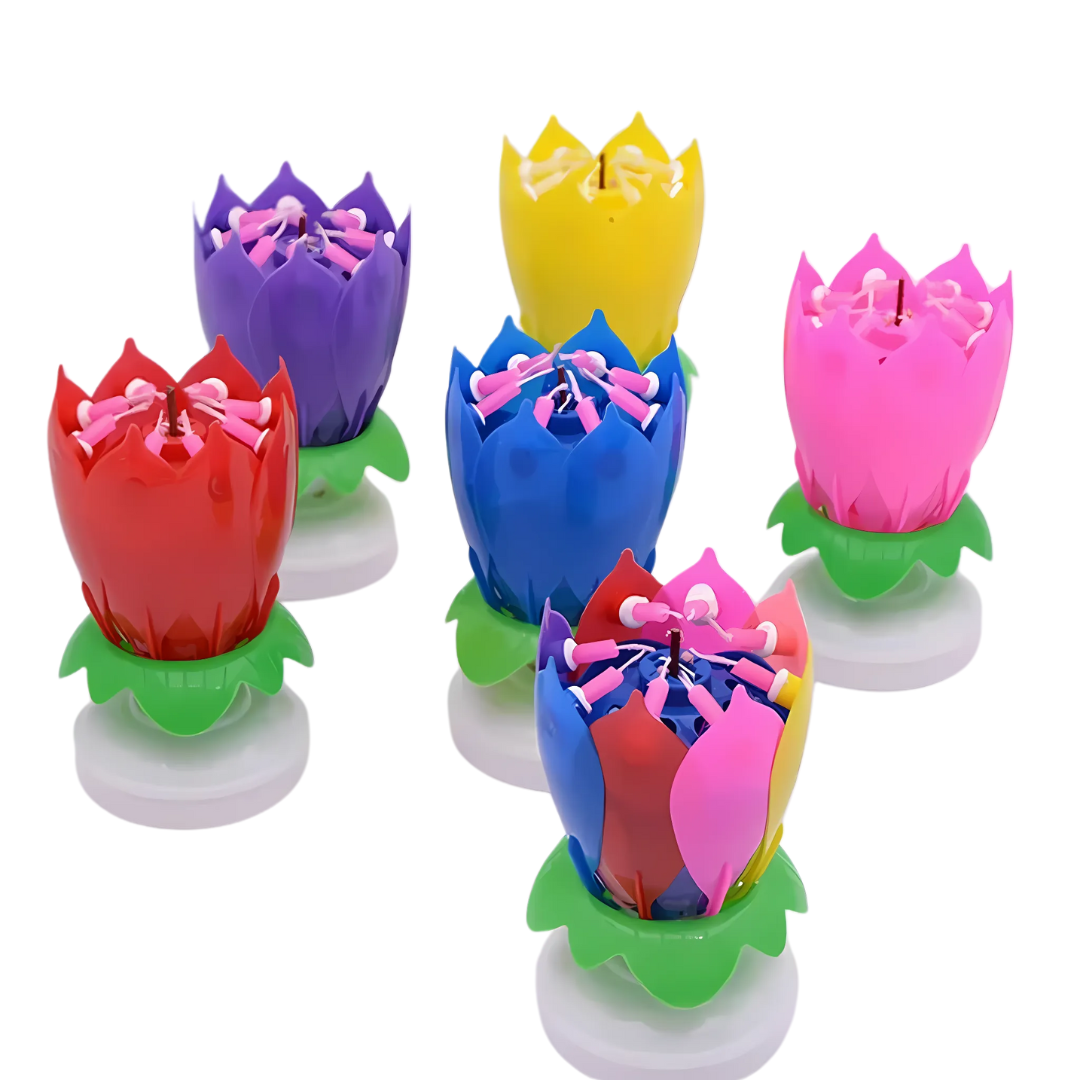 Blomsterljus™: Magisk Blomma Födelsedag Ljus