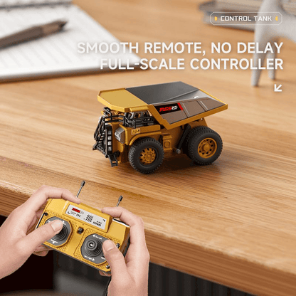 NordBygg Motion™ 1:64 Premium Mini RC Byggset i Metall – Gaffeltruck, Grävmaskin & Tipptruck